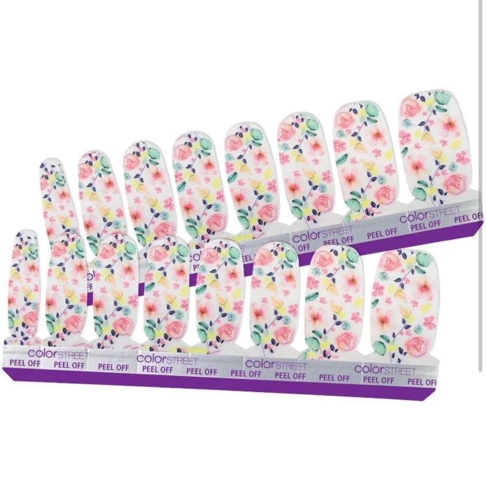 *Rare, Retired* Color Street: Let It Grow | Floral Summer White Pink Spring - Picture 9 of 9